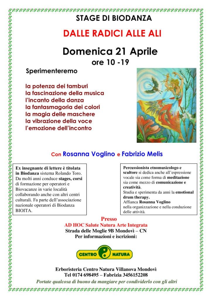 Stage di Biodanza - dalle Radici alle Ali 3